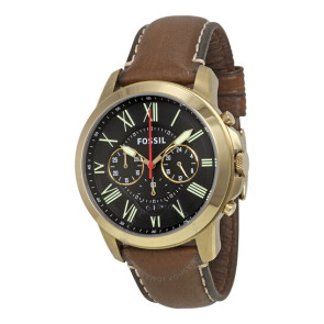Watch strap Fossil FS5062 Leather Brown 22mm